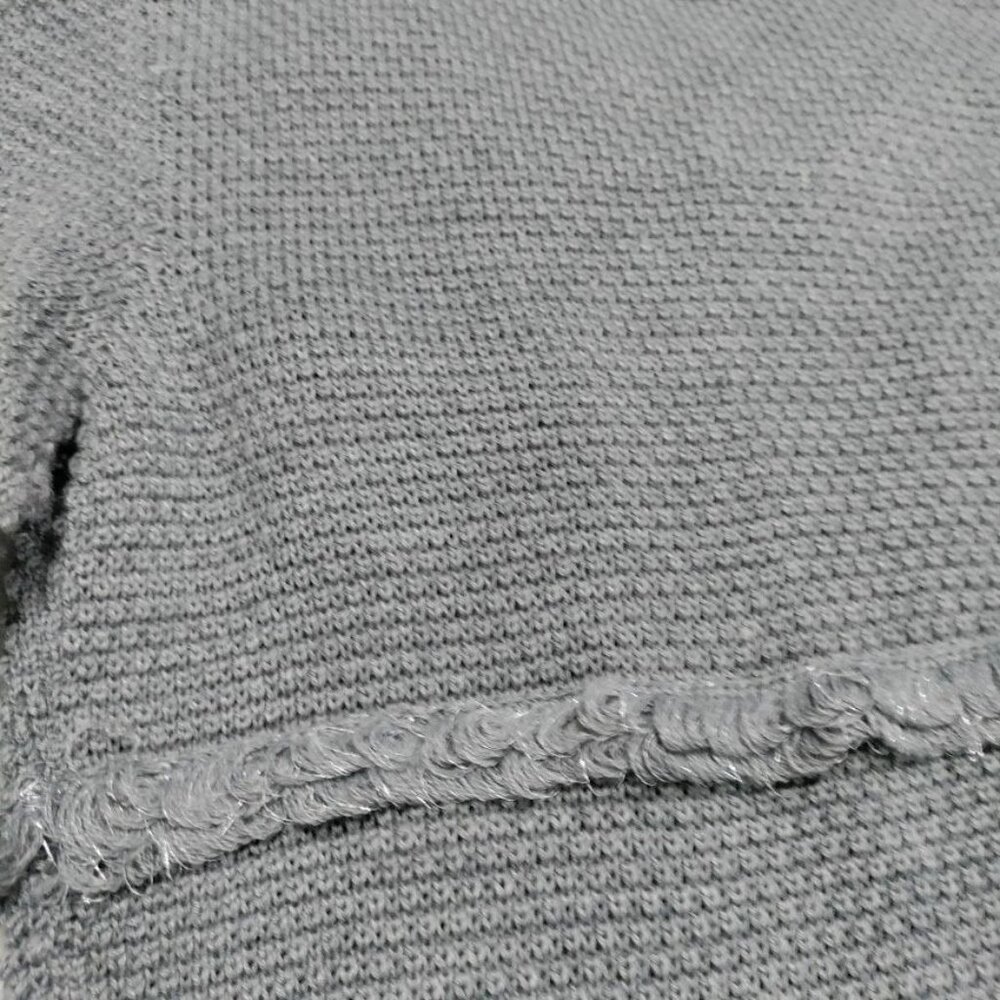 INC International Concepts Gray Silver Speckles Fringe Trim Knit Cardigan XL - Picture 8 of 12